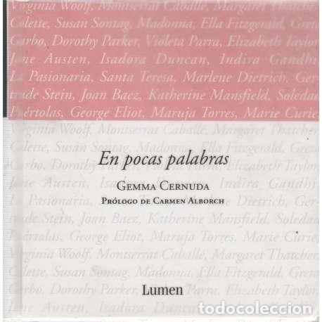 Libros: En pocas palabras - Gemma Cernuda - Foto 1