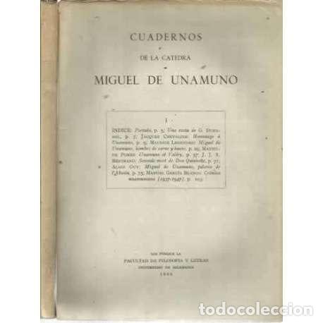 Libros: CUADERNOS DE LA C&Aacute;TEDRA. 2 tomos - de Unamuno y Jugo, Miguel - Foto 1