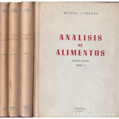 Libros: An&aacute;lisis de alimentos. 4 Tomos - Comenge, Miguel - Foto 1