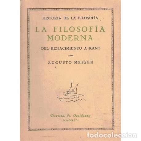 Libros: La filosof&iacute;a moderna - Messer, Augusto - Foto 1