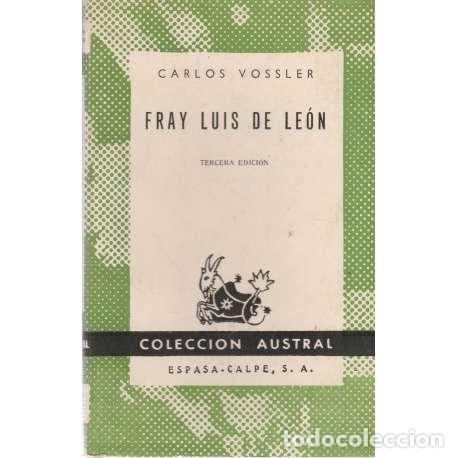 Libros: Fray Luis de Le&oacute;n - Vossler, Carlos - Foto 1