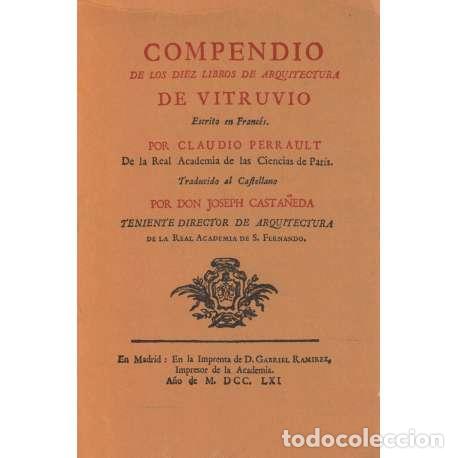 Libros: Compendio de los diez libros de arquitectura de Vitruvio - Casta&ntilde;eda, Joseph - Foto 1