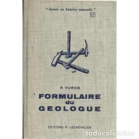 Libros: FORMULAIRE DU GEOLOGUE - Furon, Raymond - Foto 1