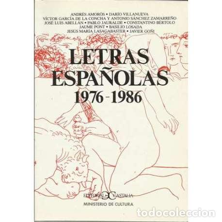 Libros: Letras espa&ntilde;olas, 1976- 1986 - VV.AA - Foto 1