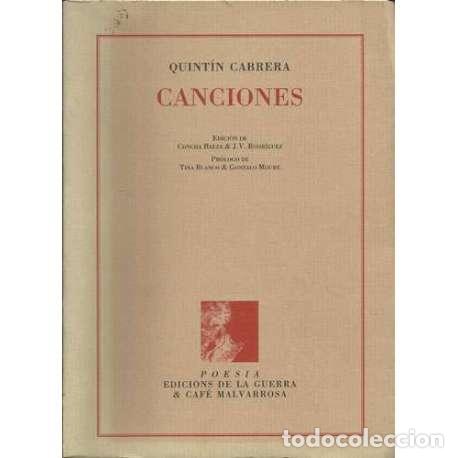 Libros: Canciones - Quint&iacute;n Cabrera - Foto 1