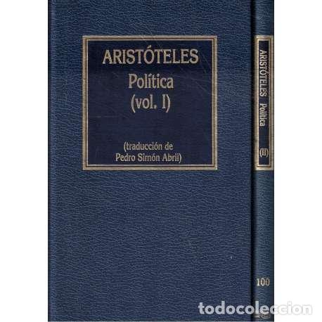 Libros: Pol&iacute;tica. 2 Tomos - Arist&oacute;teles - Foto 1