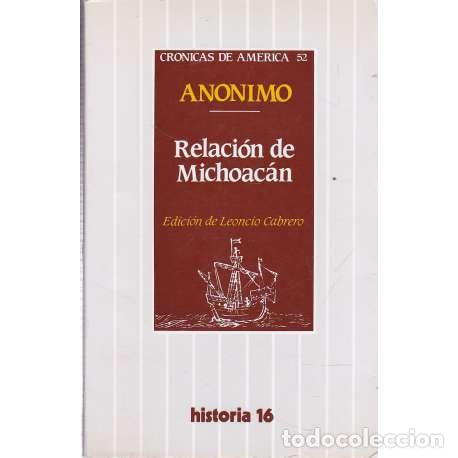 Libros: Relaci&oacute;n de Michoac&aacute;n - An&oacute;nimo - Foto 1