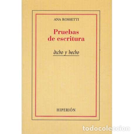 Libros: Pruebas de escritura - Rossetti, Ana - Foto 1