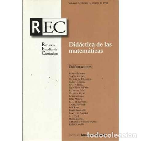 Libri di seconda mano: Did&aacute;ctica de las matem&aacute;ticas - Revista de Estudios del Curr&iacute;culum