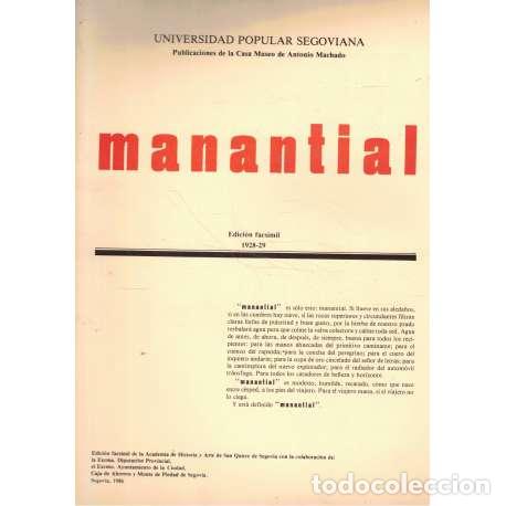Libros: Manantial. Edici&oacute;n facs&iacute;mil 1928-1929 - VV. AA. - Foto 1