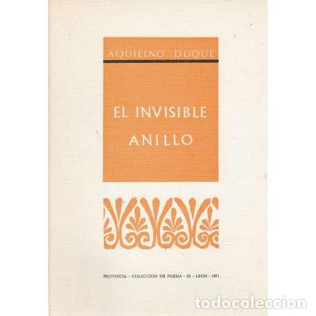 Libros: El invisible anillo - Aquilino Duque - Foto 1
