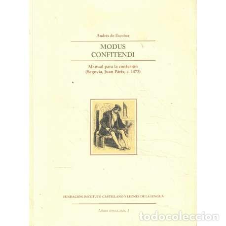 Libros: Modus confitendi. Manual para la confesi&oacute;n - de Escobar, Andr&eacute;s - Foto 1