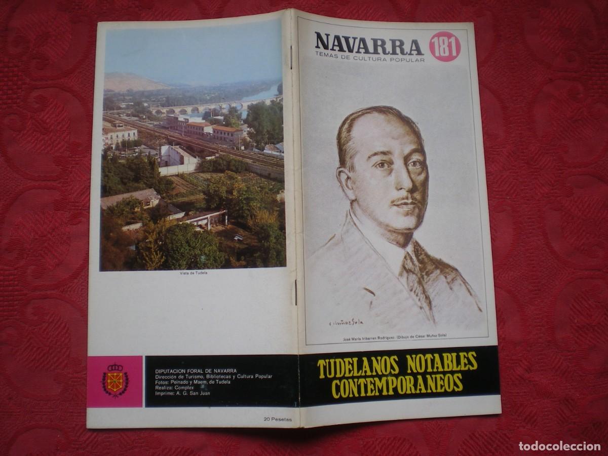 Libros: NAVARRA TEMAS DE CULTURA POPULAR 181. TUDELANOS NOTABLES CONTEMPOR&Aacute;NEOS.