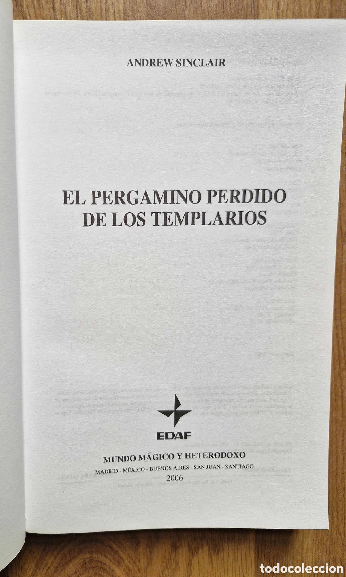 Libros: EL PERGAMINO PERDIDO DE LOS TEMPLARIOS - Andrew Sinclair - Foto 3