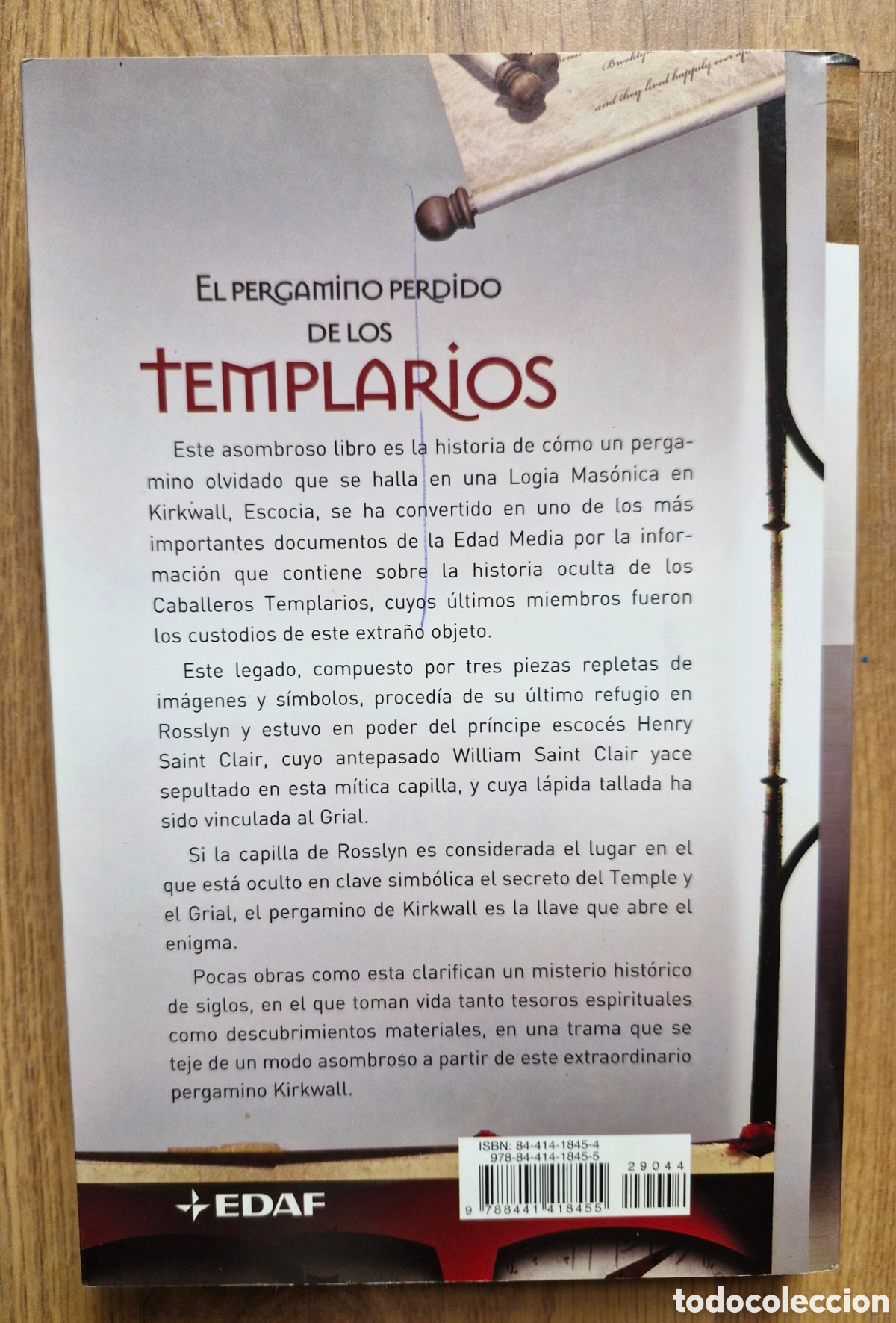 Libros: EL PERGAMINO PERDIDO DE LOS TEMPLARIOS - Andrew Sinclair - Foto 6