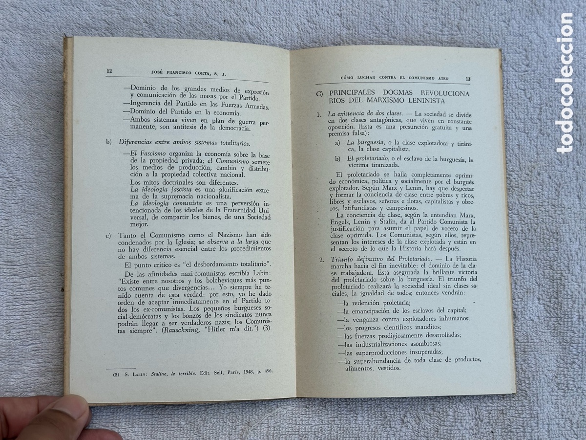 Libros: LIBRO COMO COMBATIR EL COMUNISMO JOSE FRANCISCO CORTA - Foto 4