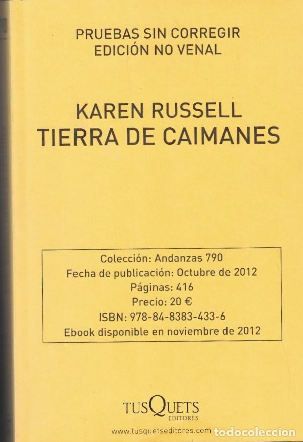 Libros: TIERRA DE CAIMANES. - Russell. Karen, - Foto 1