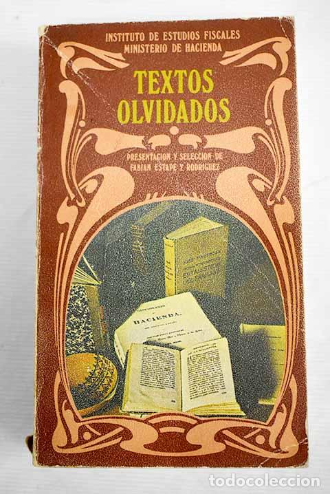 Libros: Textos olvidados: : Instituto de Estudios Fiscales. - Foto 1