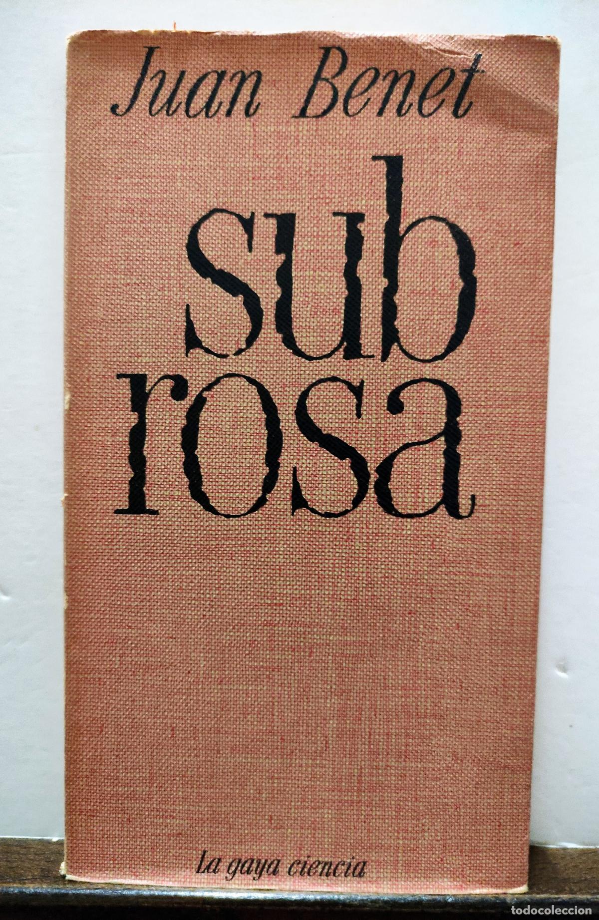 Libros: SUB ROSA - JUAN BENET - Foto 1