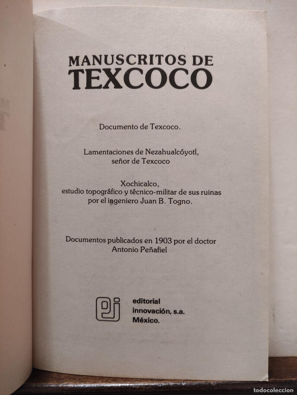 Libros: MANUSCRITOS DE TEXCOCO - Foto 5