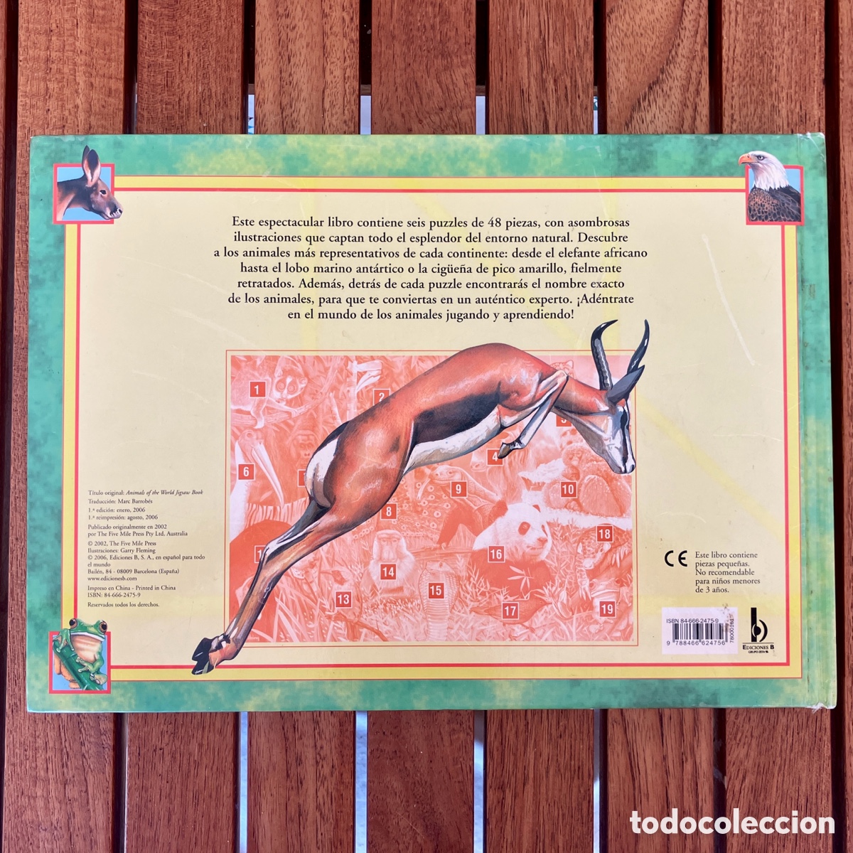 Libros: Libro Puzzle Animales del mundo - Garry Fleming - Foto 2