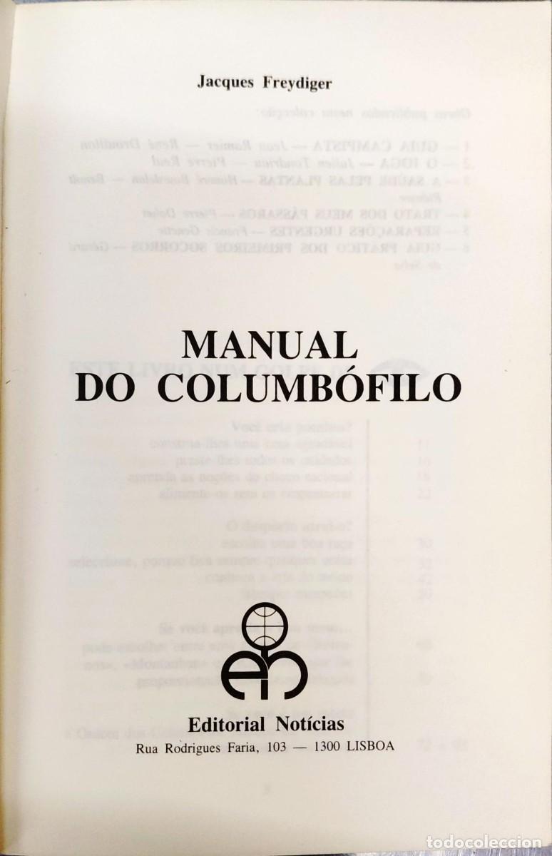 Libros: FREYDIGER. (Jacques) - MANUAL DO COLUMB&Oacute;FILO. - Foto 5