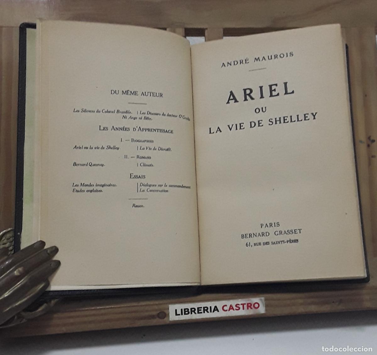 Libros: Ariel ou la vie de Shelley - Andr&eacute; Maurois. - Foto 1
