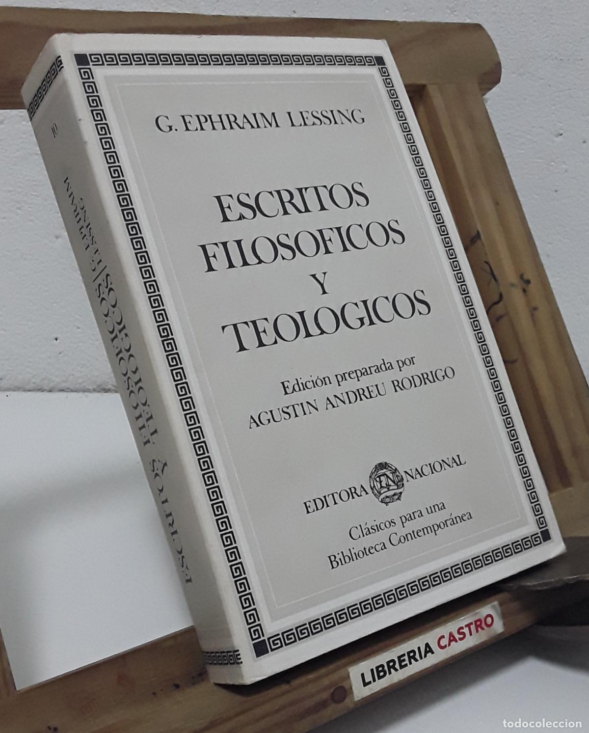 Libros: Escritos filos&oacute;ficos y teol&oacute;gicos - G. Ephraim Lessing. - Foto 1
