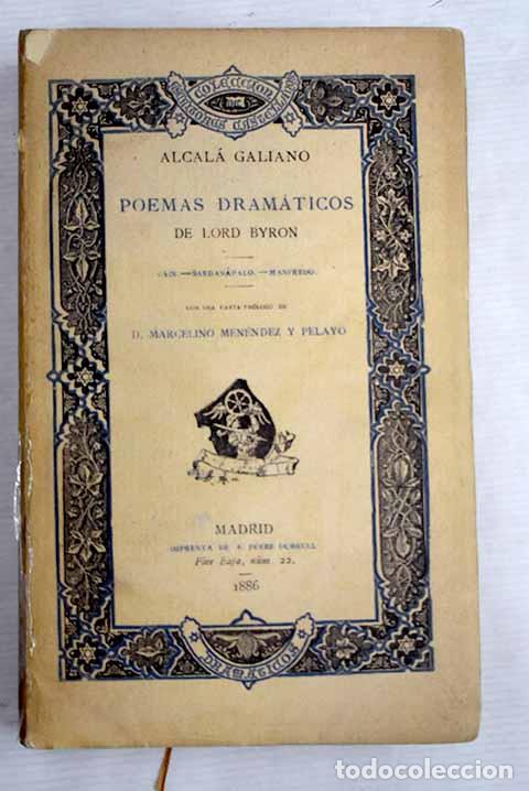 Libros: Poemas dramaticos de Lord Byron.- Alcala Galiano - Foto 1