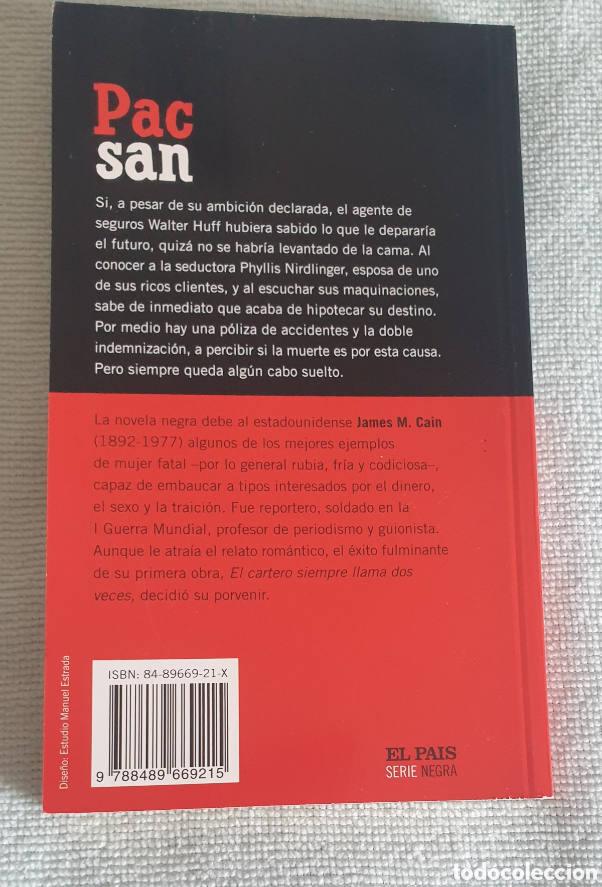 Libros: Pacto de sangre. James M.Cain. - Foto 2