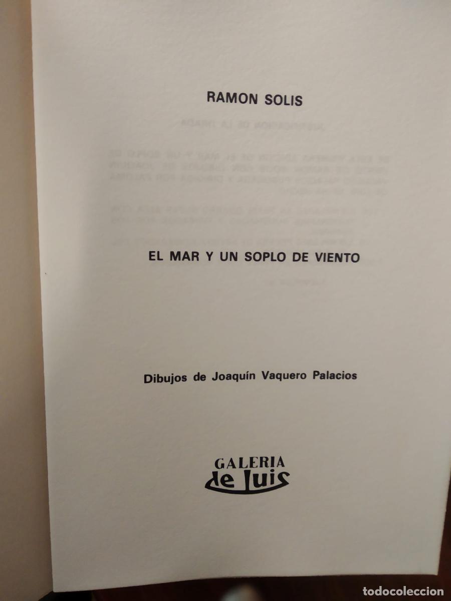 Libros: El Mar y un soplo de viento - Sol&iacute;s, Ram&oacute;n - Foto 2