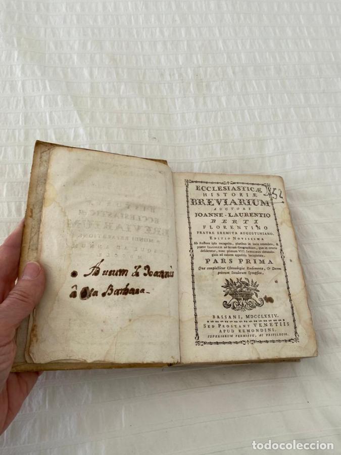 Libros: ECCLESIASTICAE HISTORIAE BREVIARIUM - JOANE LAURENTIO BERTI - Foto 2
