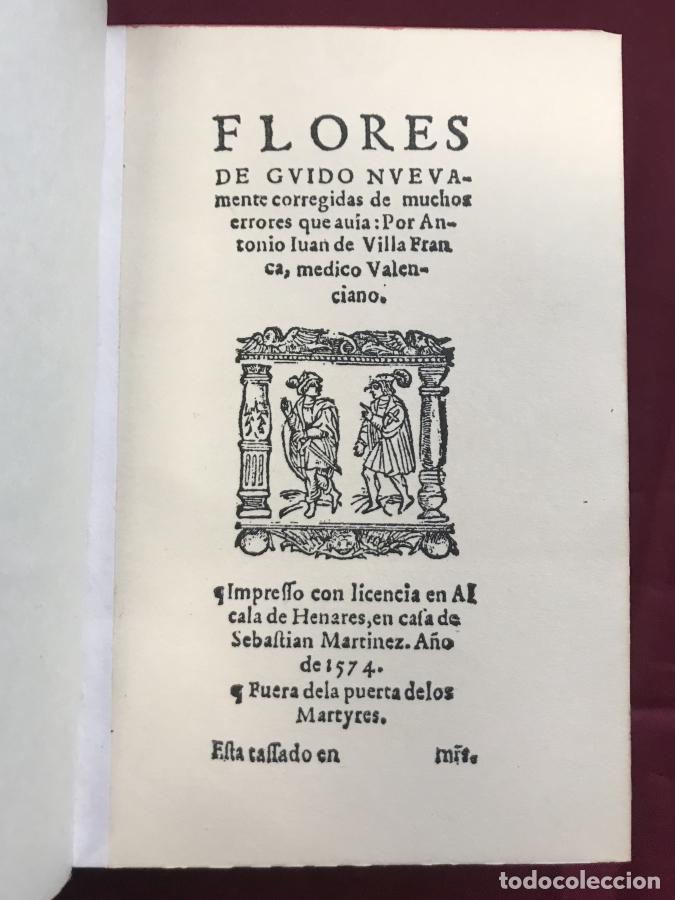 Libros: Flores de Guido nuevamente corregidas de muchos errores que av&iacute;a : Por Antonio Juan de Villafranca,