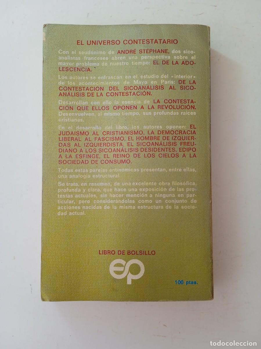 Libros: EL UNIVERSO CONTESTATARIO - ANDR&Eacute; ST&Eacute;PHANE - EDICIONES PICAZO - Foto 2