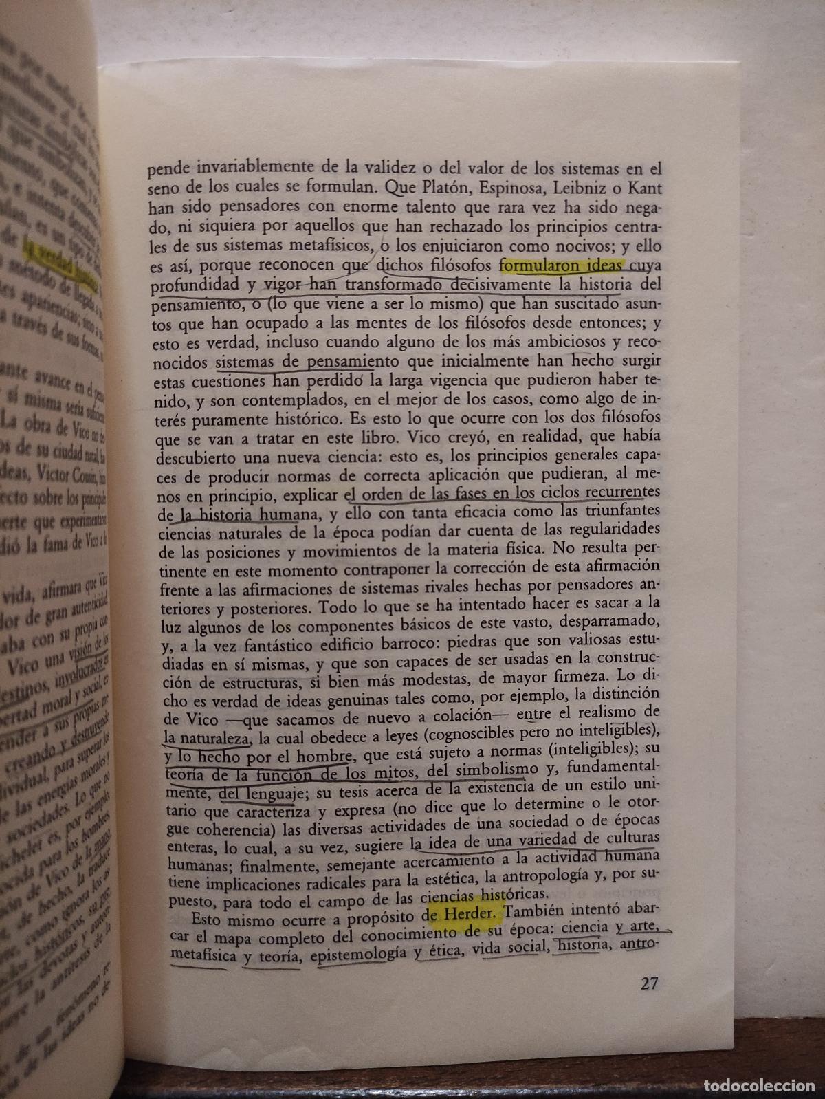 Libros: VICO Y HERDER - ISAIAH BERLIN - Foto 2