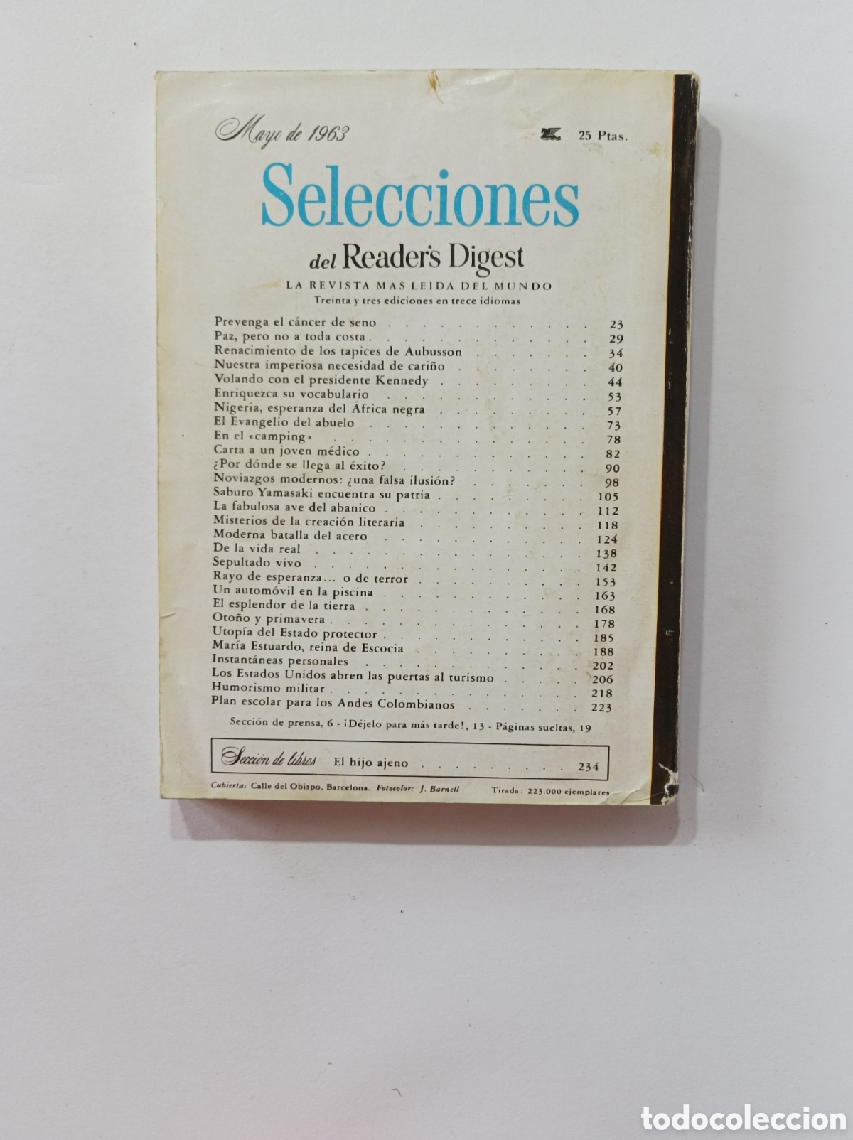 Libros: SELECCIONES READERS DIGEST. MAYO 1963. - Foto 3