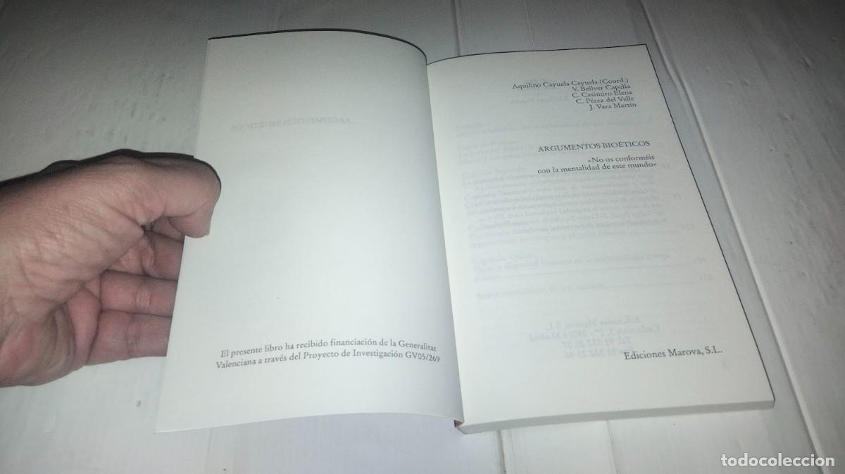 Libros: Argumentos bio&eacute;ticos - Aquilino Cayuela - Ediciones Marova 2006 - Foto 7