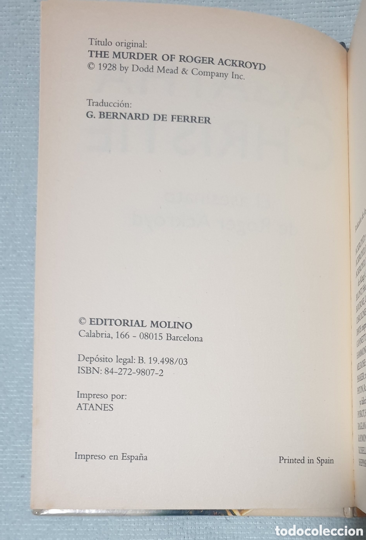 Libros: El asesinato de Roger Ackroyd. - Foto 3