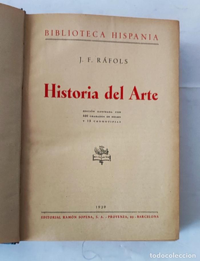 Libros: HISTORIA DEL ARTE - J.F. R&aacute;fols - Foto 3