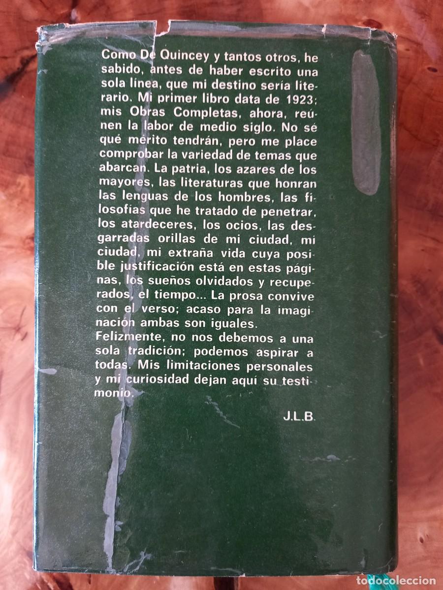 Libros: OBRAS COMPLETAS - BORGES - ED. EMEC&Eacute; - 1974 - Foto 2