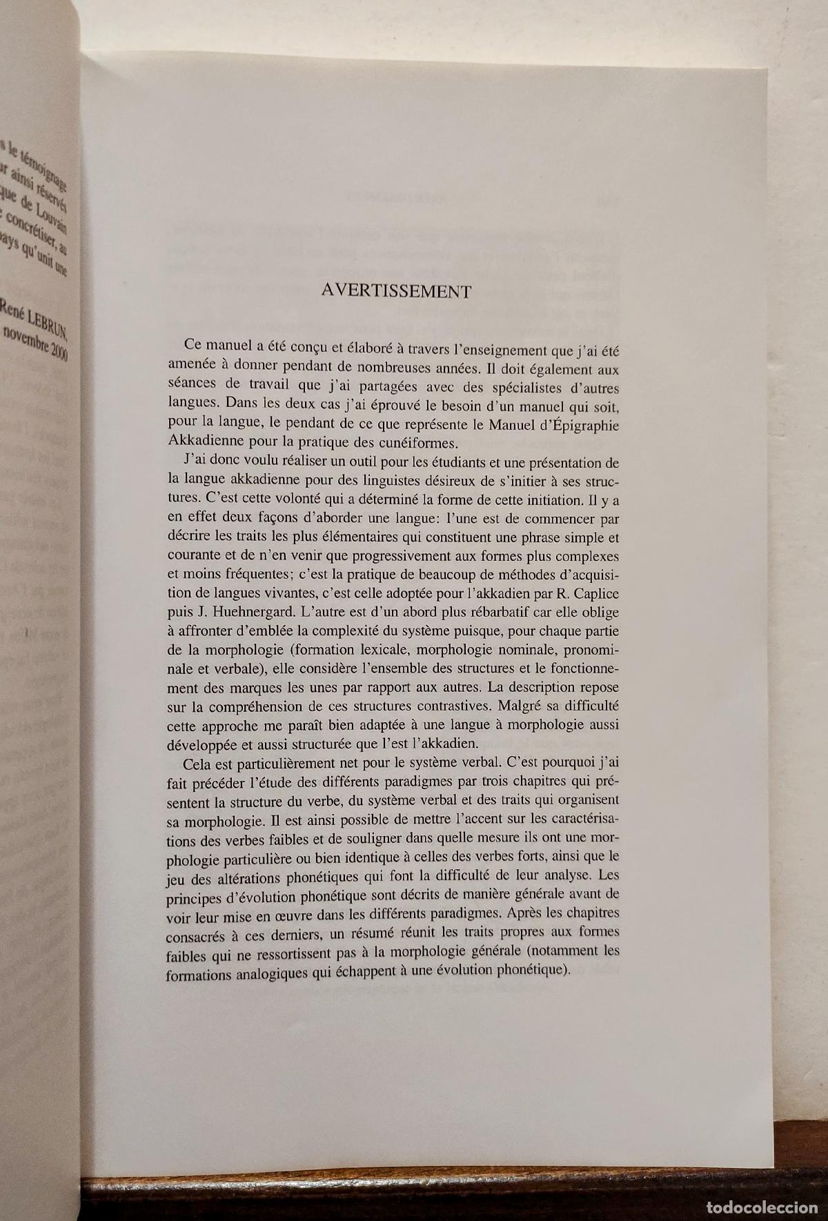 Libros: MANUAL DE LANGUE AKKADIENNE - FLORENCE MALBRAN-LABAT - Foto 2