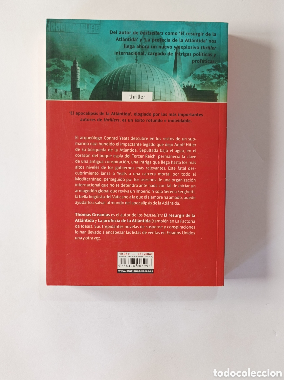 Libros: EL APOCALIPSIS DE LA ATL&Aacute;NTIDA. THOMAS GREANIAS. FACTORIA DE IDEAS. 2011. - Foto 3