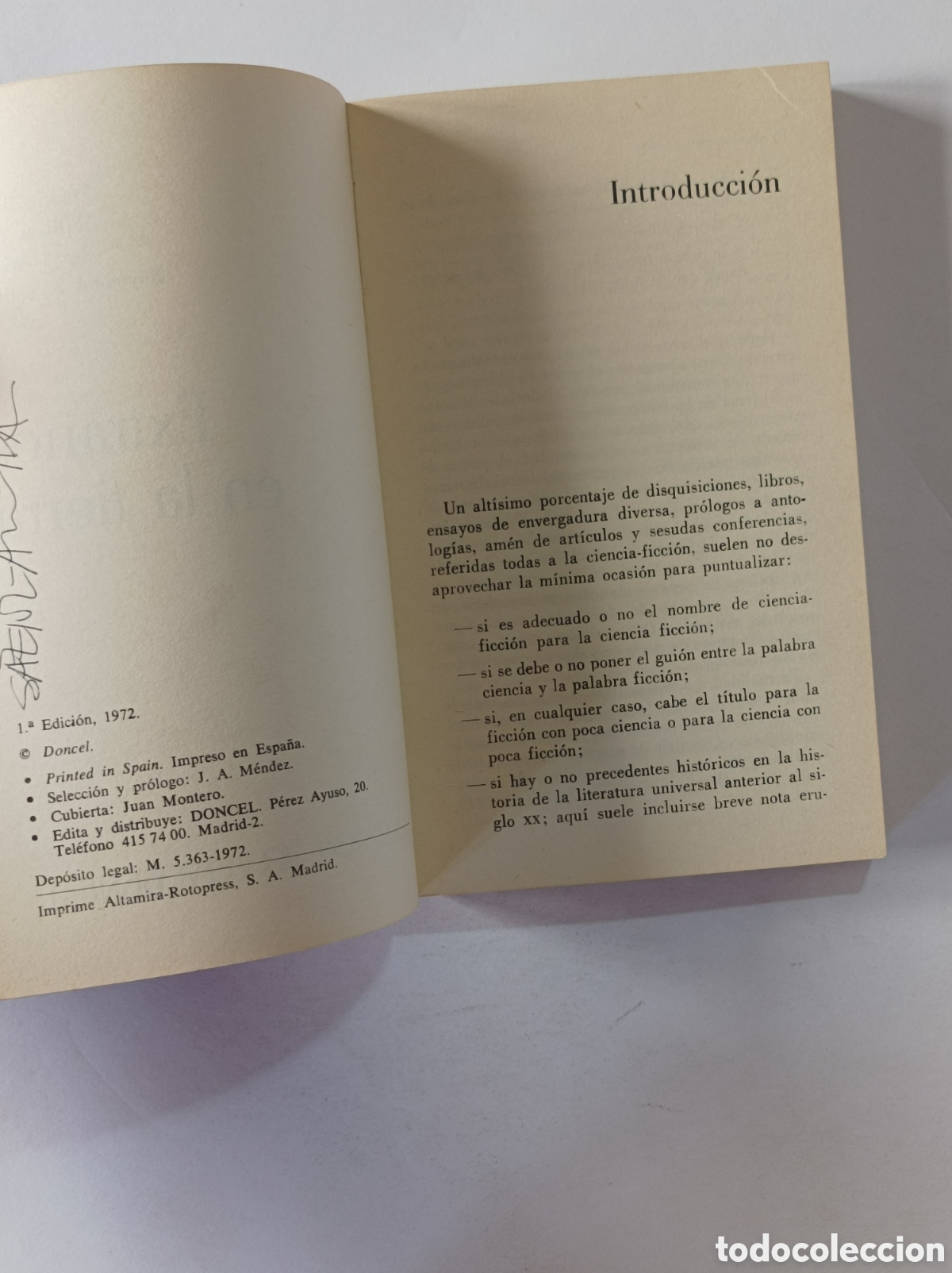 Libros: EXTRA&Ntilde;OS EN LA TIERRA. VV.AA. DONCEL. PRIMERA EDICI&Oacute;N 1972. - Foto 2