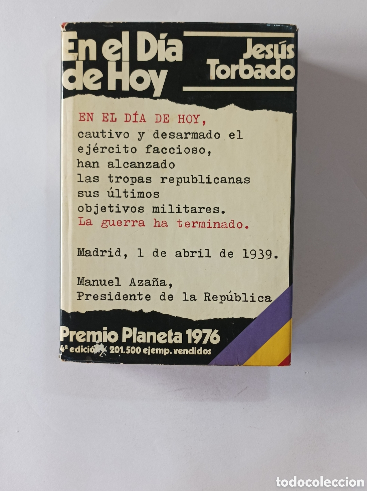 Libros: EN EL DIA DE HOY. JES&Uacute;S TORBADO. PLANETA. 1976. - Foto 1