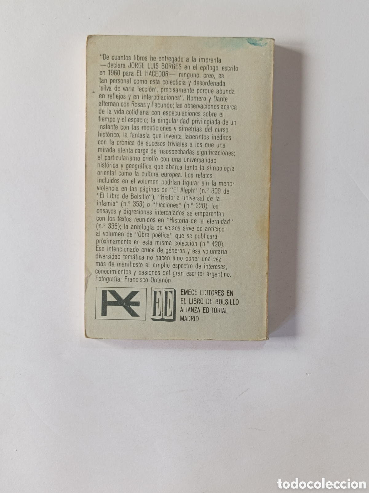 Libros: EL HACEDOR. JORGE LUIS BORGES. ALIANZA. EMECE. 1972. - Foto 3