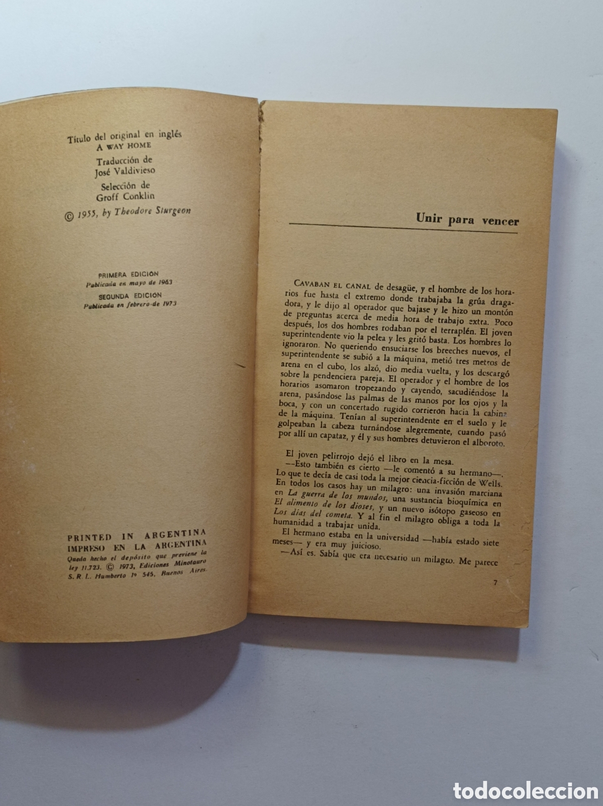 Libros: REGRESO. THEODORE STURGEON. MINOTAURO. 1973. - Foto 2