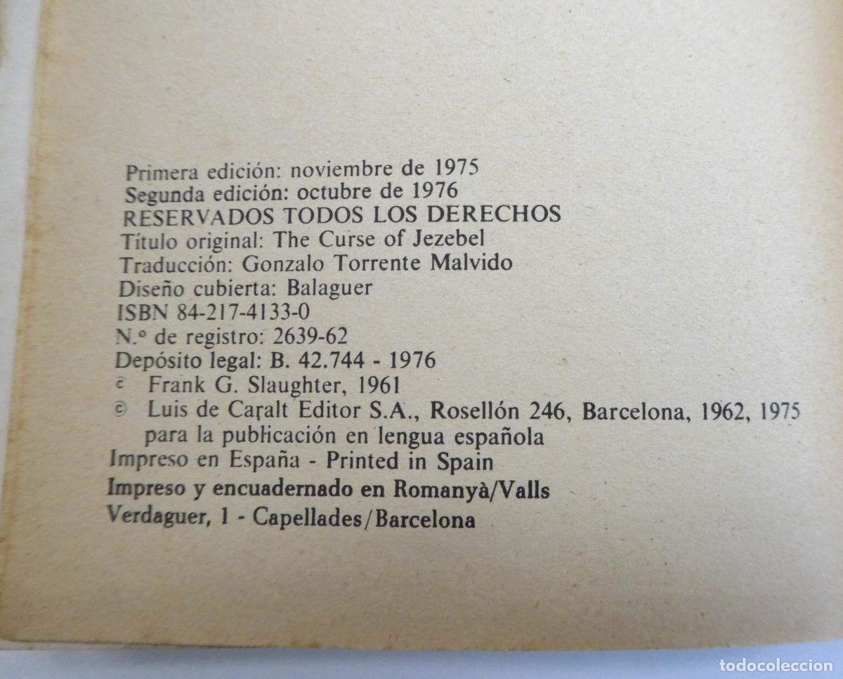 Libros: Jezabel, el precio del pecado.- Slaughter, Frank G. - Foto 2
