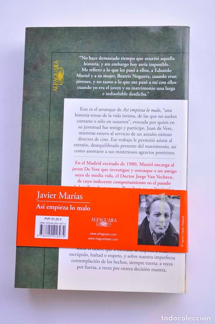Libros: As&iacute; empieza lo malo - MAR&Iacute;AS, Javier - Foto 5