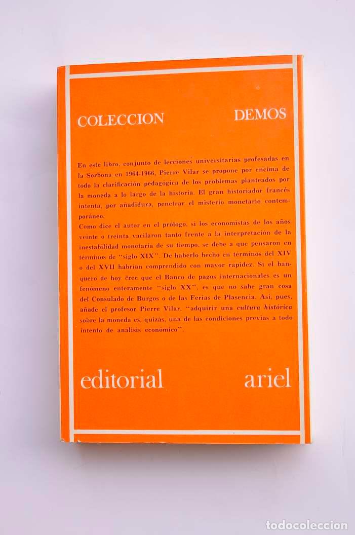 Libros: Oro y moneda en la historia 1450 - 1920 - VILAR, Pierre - Foto 3