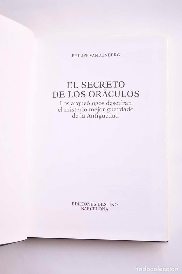 Libros: El secreto de los or&aacute;culos - VANDENBERG, Philipp - Foto 3